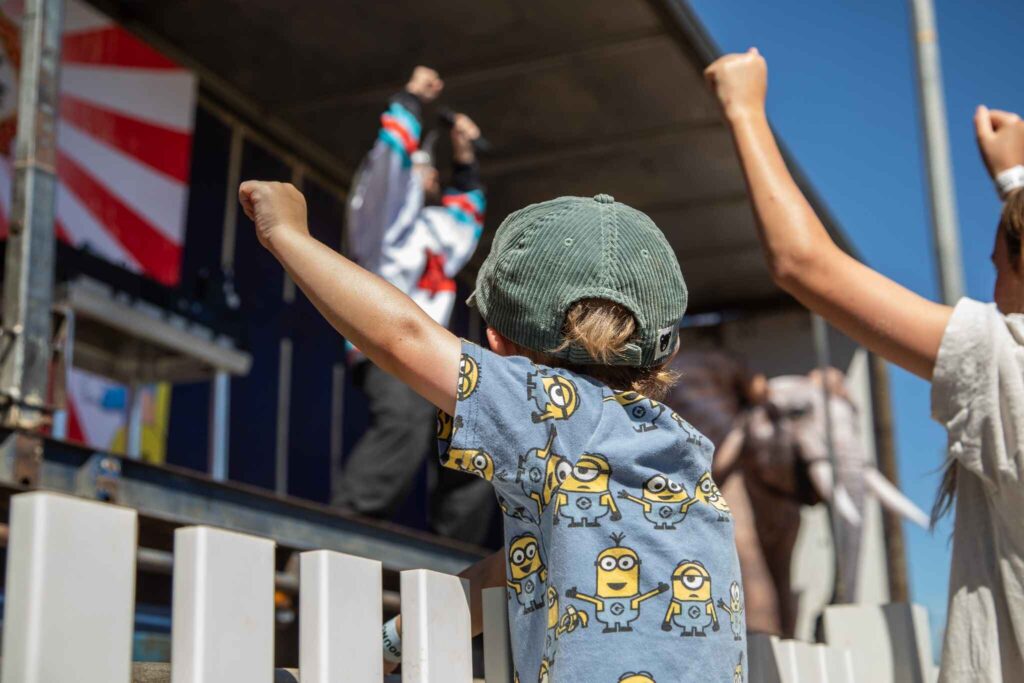 Young boy at Variety Toddler Rave with DJ Lenny Pearce performace dancing