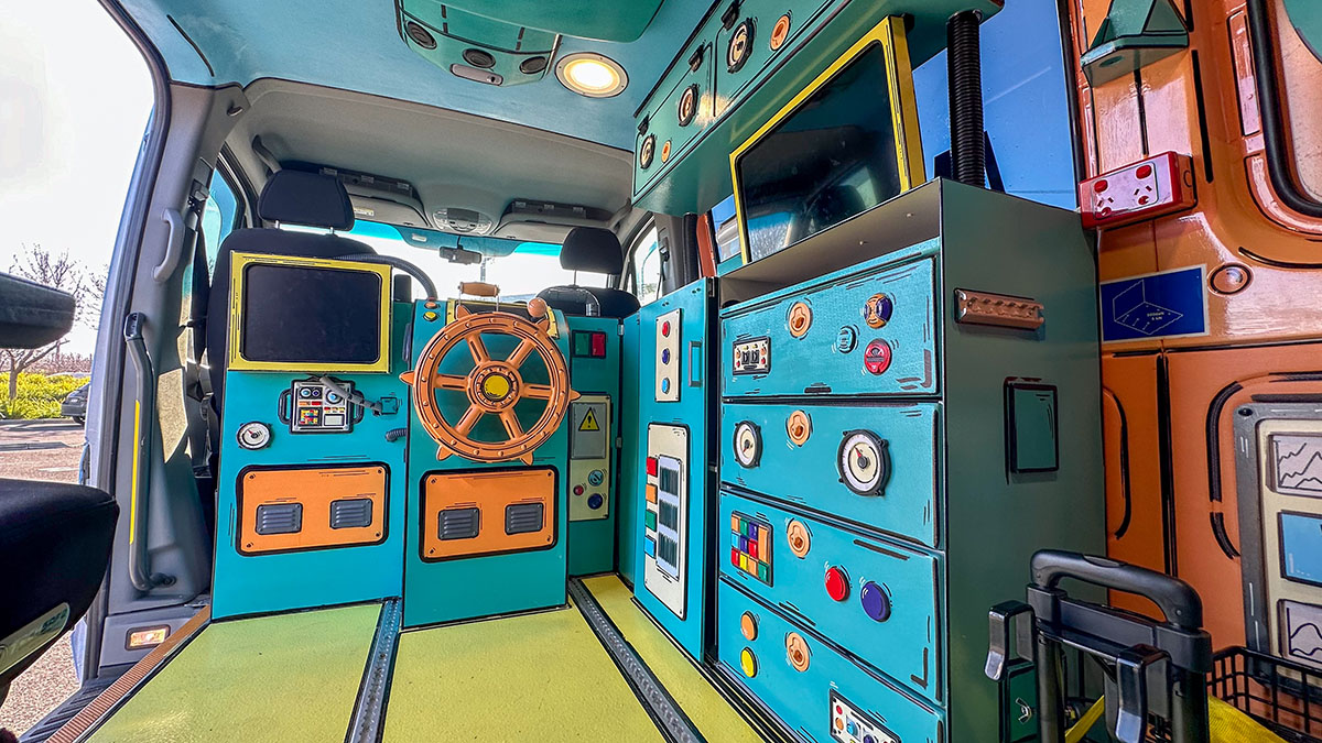 Variety Community Grant showing TLC kids ambulance